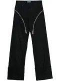 Mugler zip-embellished snake-print jeans - Black