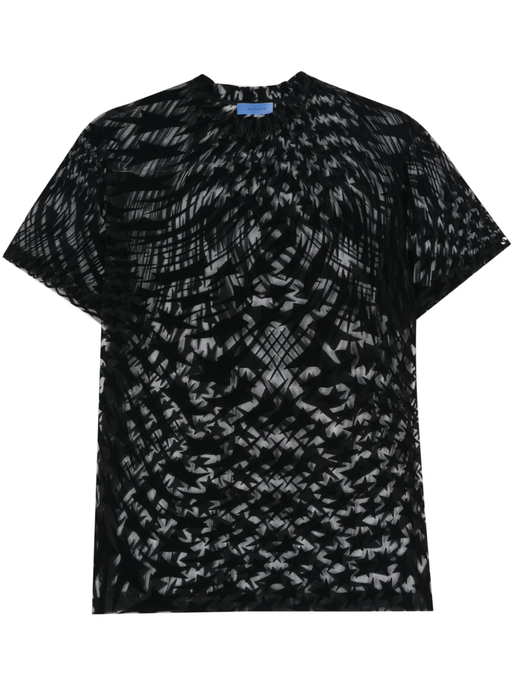 Mugler T-shirt met sterprint Zwart