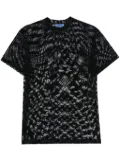 Mugler flocked tulle T-shirt - Black