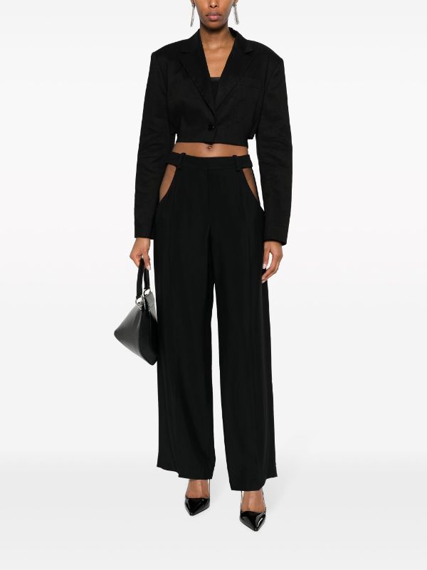 Mugler wide-leg cut-out Trousers - Farfetch