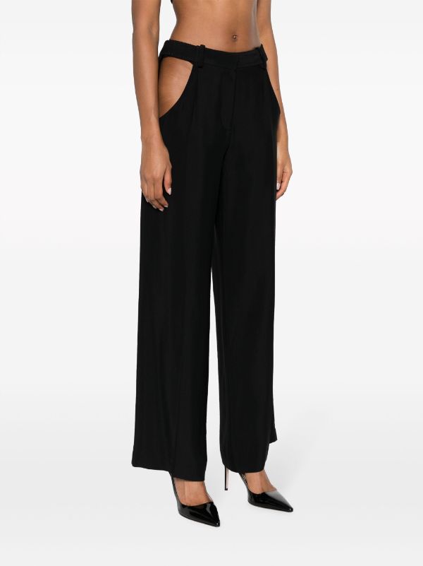 Mugler wide-leg cut-out Trousers - Farfetch