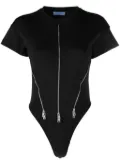 Mugler zip-detail bodysuit - Black