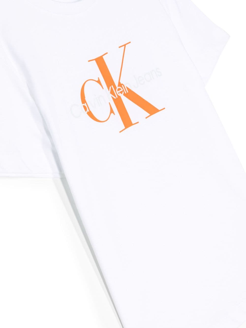 Shop Calvin Klein Logo-print Cotton T-shirt In White