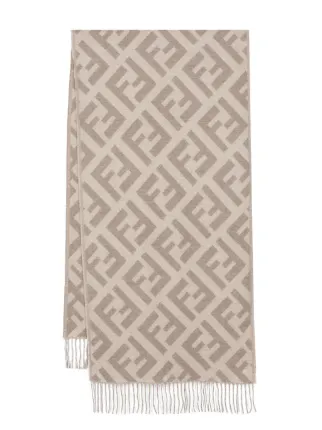 FENDI intarsia knit Cashmere Scarf Farfetch