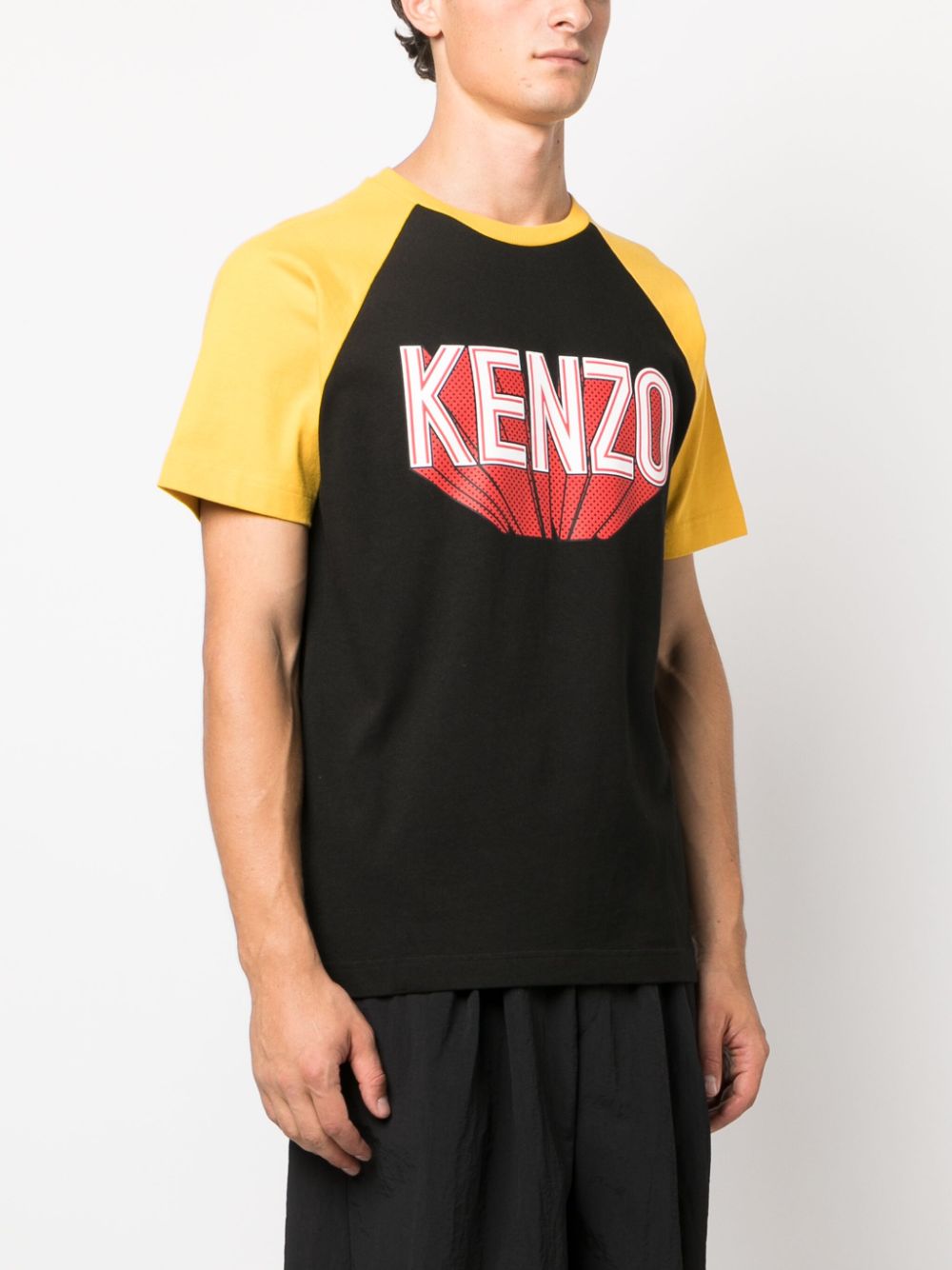 Kenzo logo-print raglan-sleeve T-shirt Men