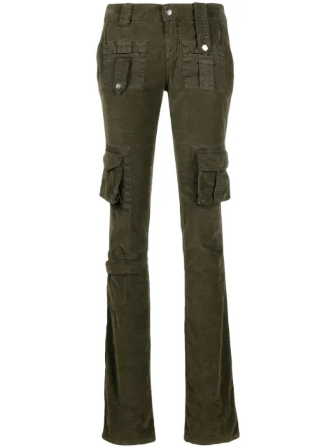 Blumarine pantalones cargo skinny con tiro medio