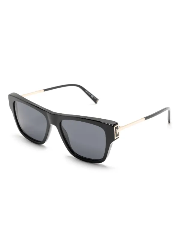 レア 極美品 GIVENCHY ジバンシー サングラス ブラック 黒 4G ロゴ Givenchy Eyewear 4G square-frame Sunglasses | Black | FARFETCH