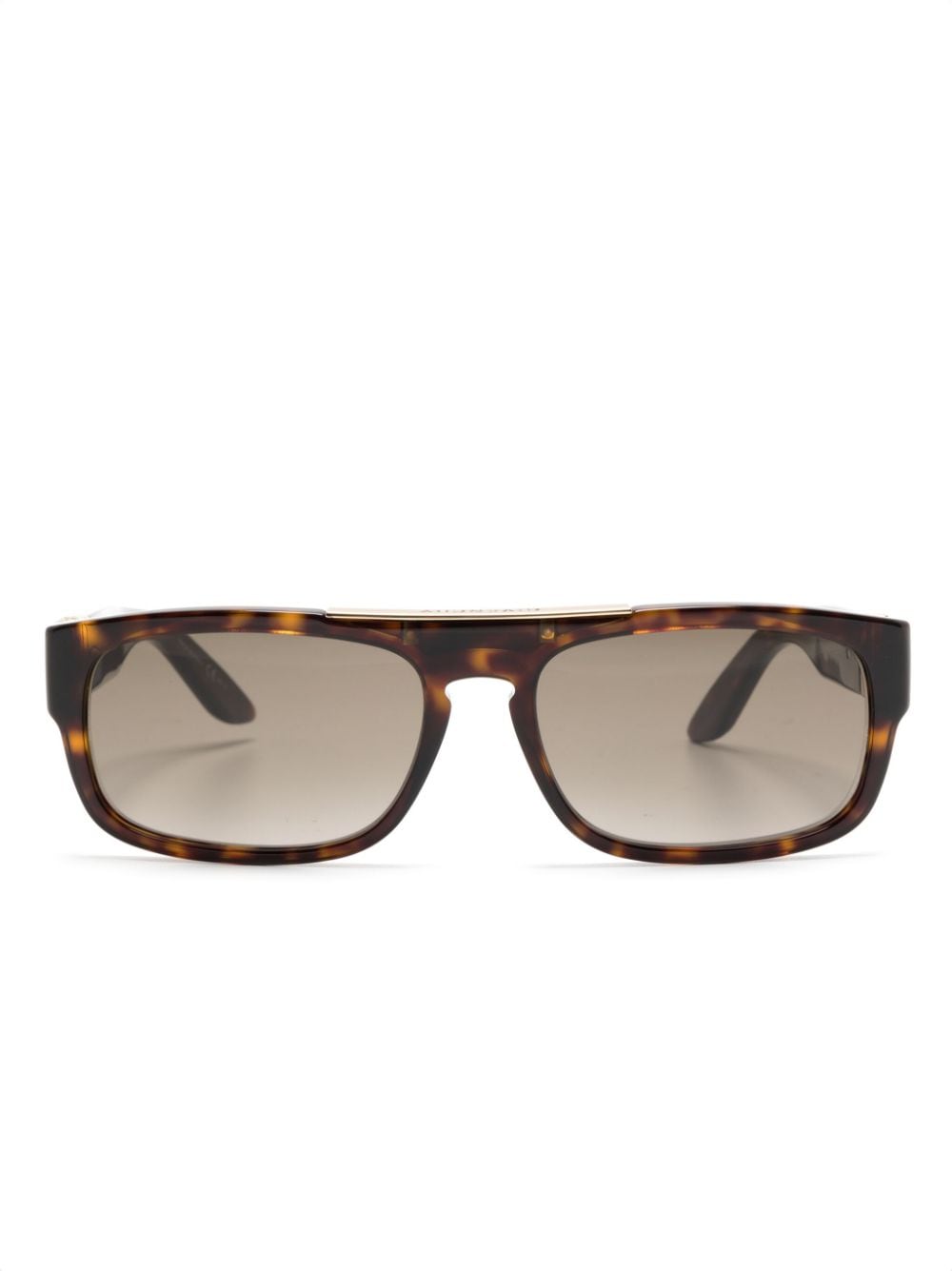 Givenchy Logo-print Rectangle-frame Sunglasses In Brown