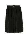 Mini Rodini floral-appliqué pleated midi skirt - Black