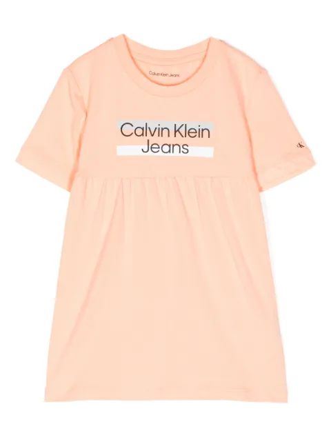 Calvin Klein Kids logo-print cotton dress