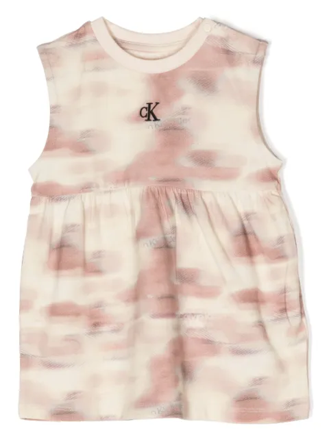Calvin Klein Kids logo-print cotton dress