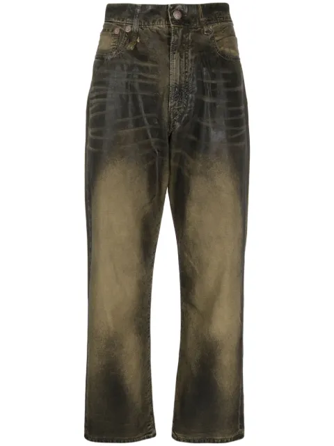 R13 jeans capri con parche del logo