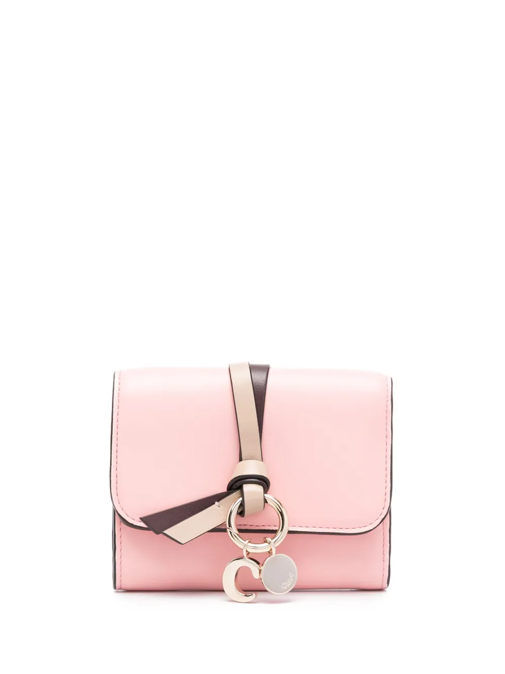 Chloé logo-plaque leather wallet