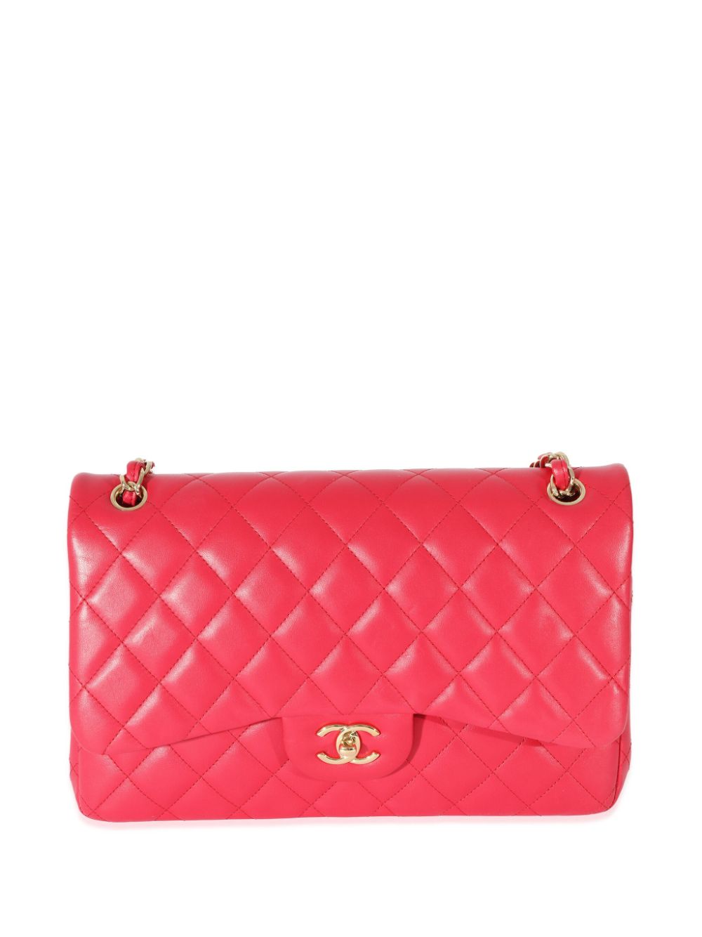 Chanel Pre-owned Double Flap Jumbo Shoulder Bag - Red