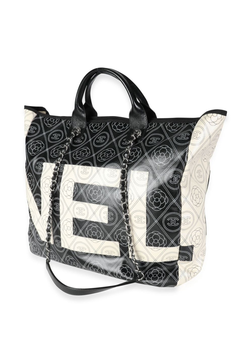 CHANEL 2018 Camellia logo-print tote bag Women