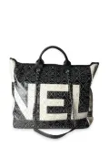 CHANEL Pre-Owned 2018 Camellia logo-print tote bag - Black