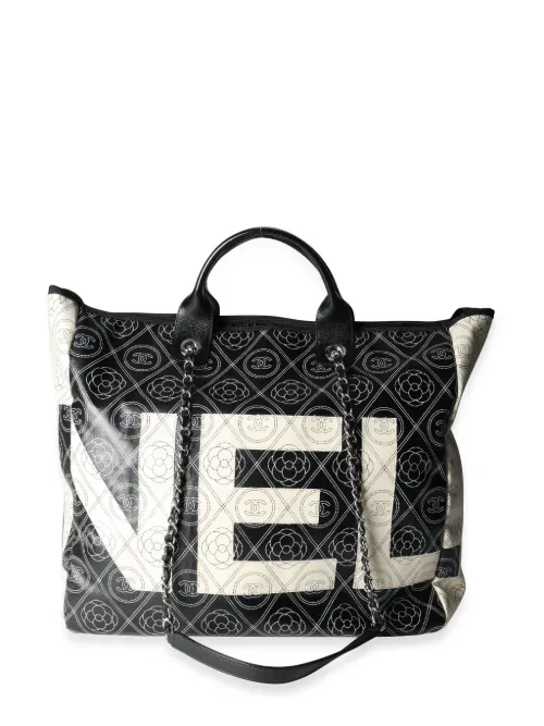 Sac cabas Camellia à logo imprimé (2018) - CHANEL Pre-Owned - Modalova