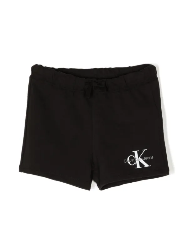 Calvin Klein Kids logo print Cotton Track Shorts Farfetch
