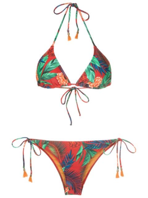 Lygia & Nanny Maya botanical-print triangle bikini