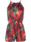 Lygia & Nanny Laya botanical-print playsuit - Red