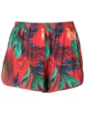 Lygia & Nanny Lee botanical-print mini shorts - Red