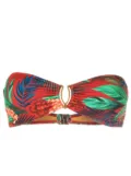 Lygia & Nanny Mika botanical-print bikini top - Red
