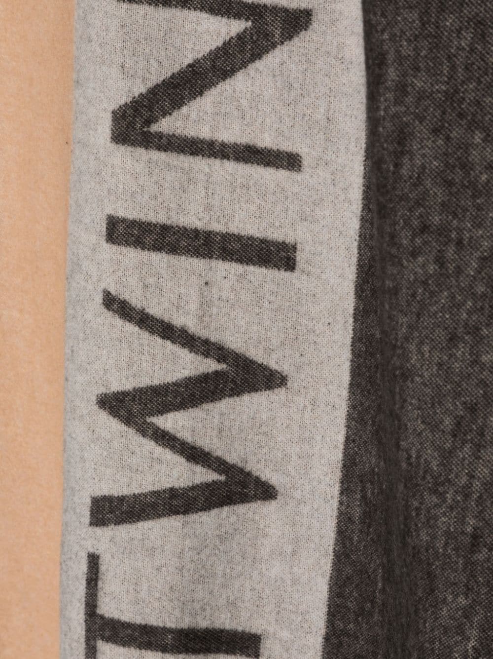 TWINSET logo-print striped scarf - Beige