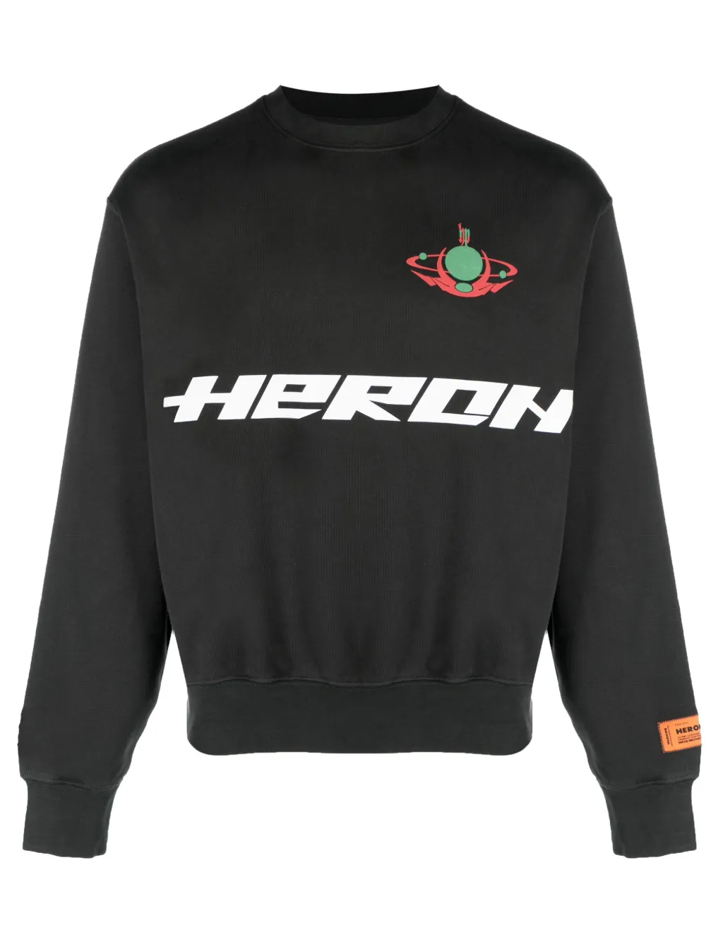 HERON PRESTON HP BURN CREW-NECK SWEATSHIRT