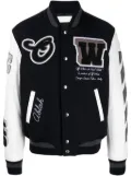 Off-White Cryst Moon Phase varsity jacket - Blue