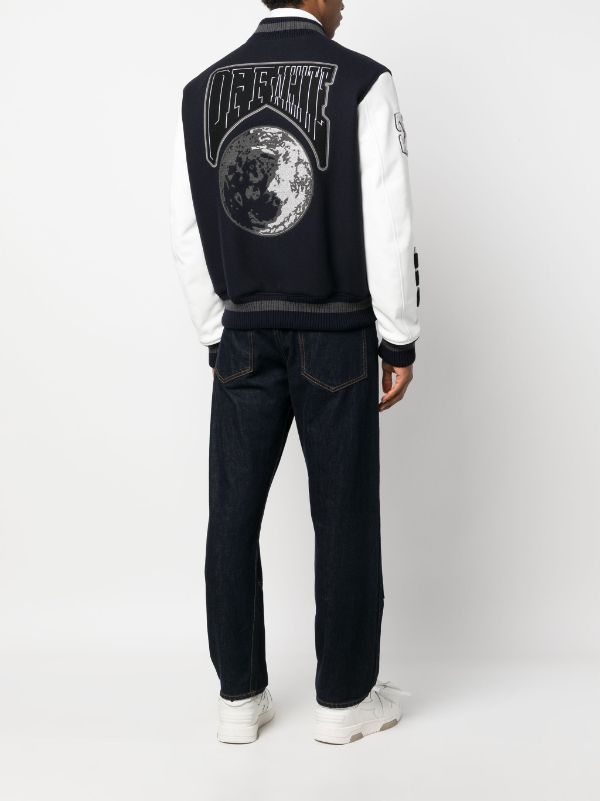 Off-White Men's Moon Phase Varsity Jacket