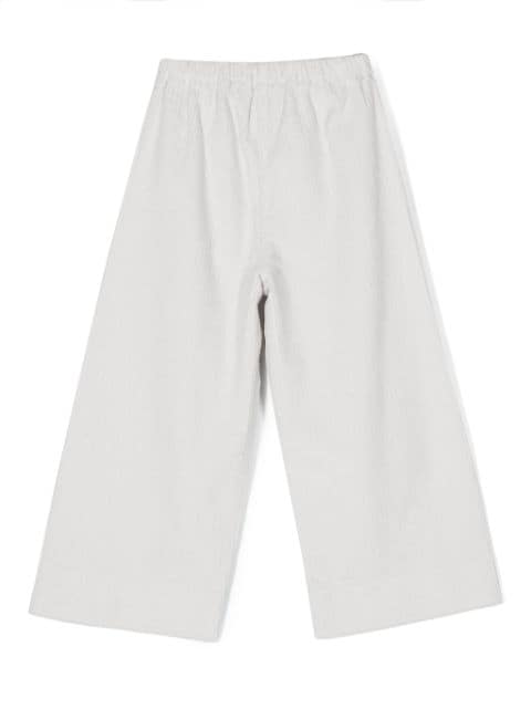 wide-leg corduroy trousers