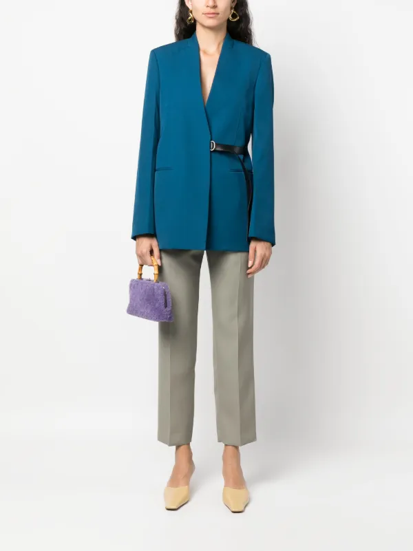 【関税込み】JIL SANDER '53' blazer Jil Sander Tailored Virgin Wool Blazer | Blue | FARFETCH