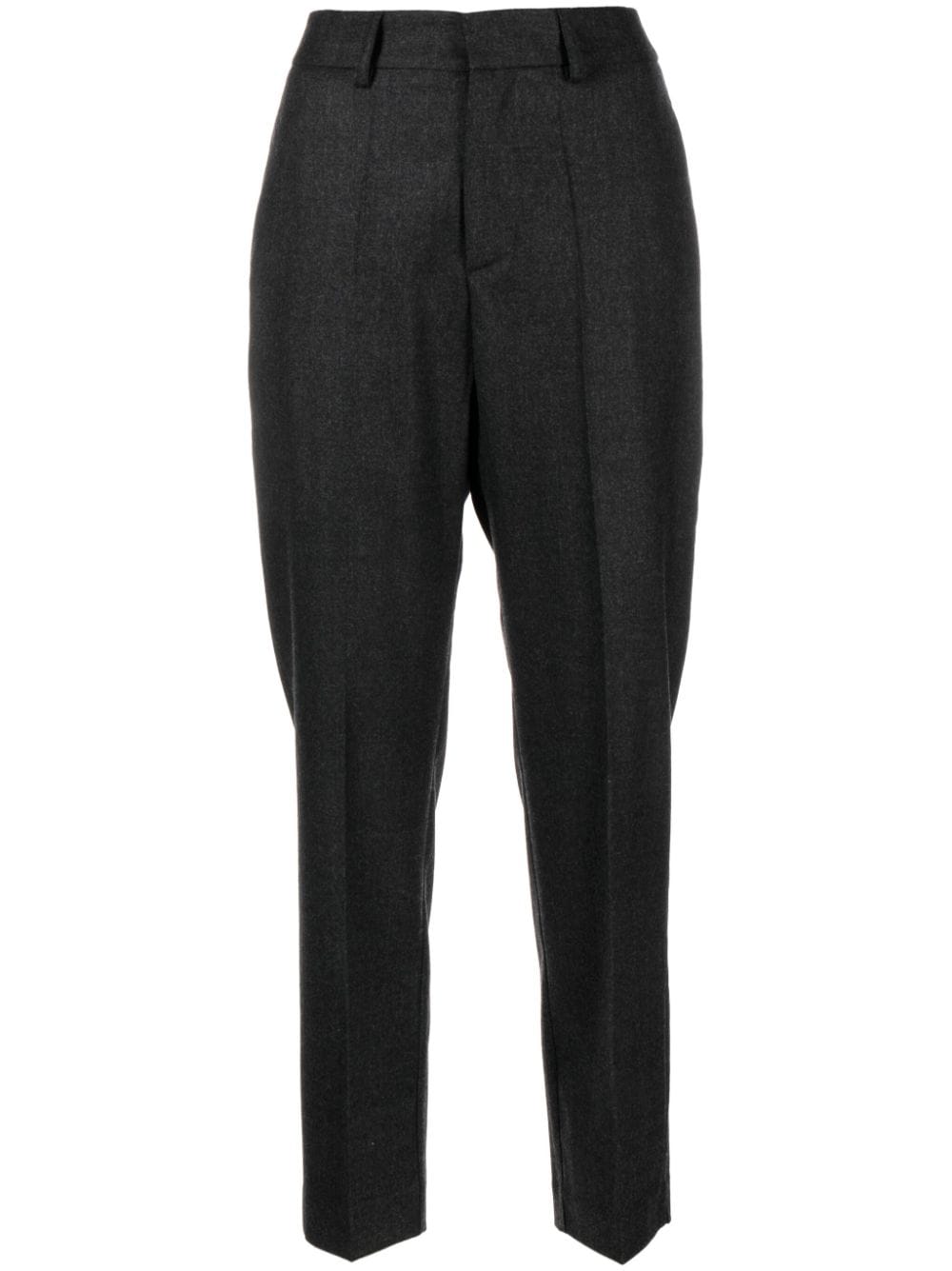 P.a.r.o.s.h High-waist Cropped Trousers In Grey