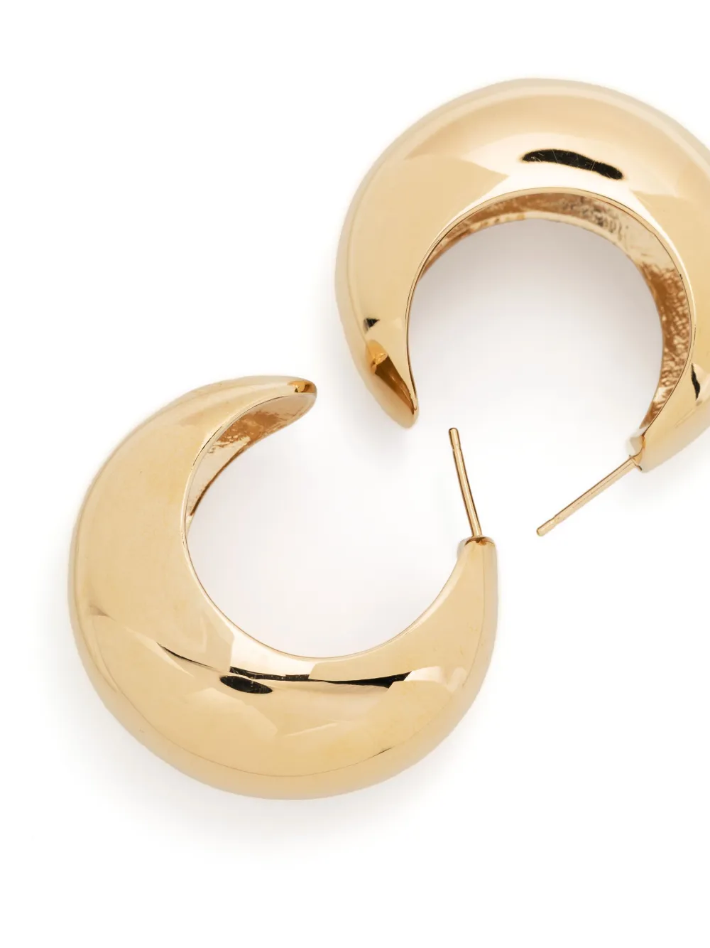 Shop Isabel Marant Crescent Hoop Earrings In Gold