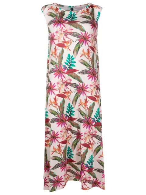 Lygia & Nanny Tie botanical-print midi dress