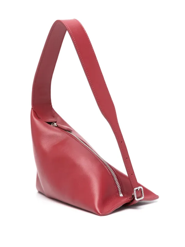 Courrèges Racer Leather Shoulder Bag | Red | FARFETCH
