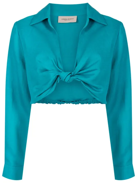 Adriana Degreas Blusa cropped com nó