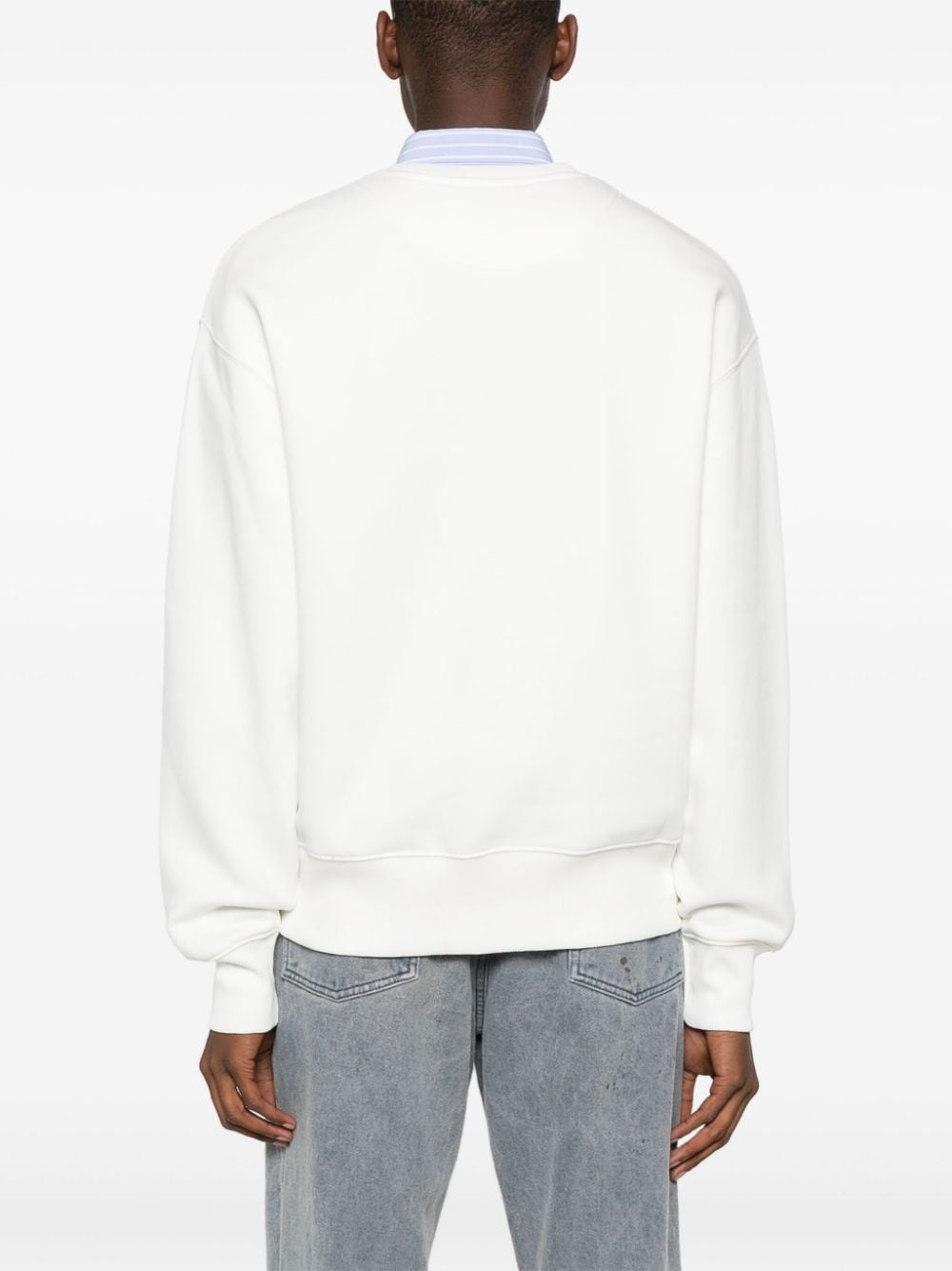 Shop Egonlab Logo-print Cotton Sweatshirt In White