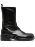 Courrèges stretch leather boots - Black