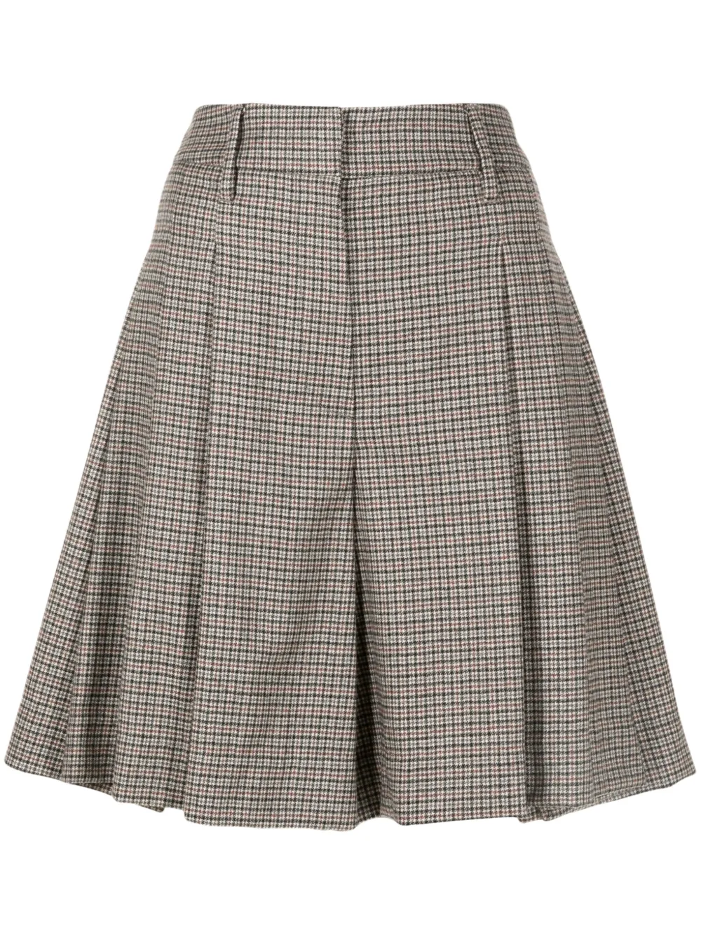 Brunello Cucinelli check-print pleated shorts | Brown | Image 1