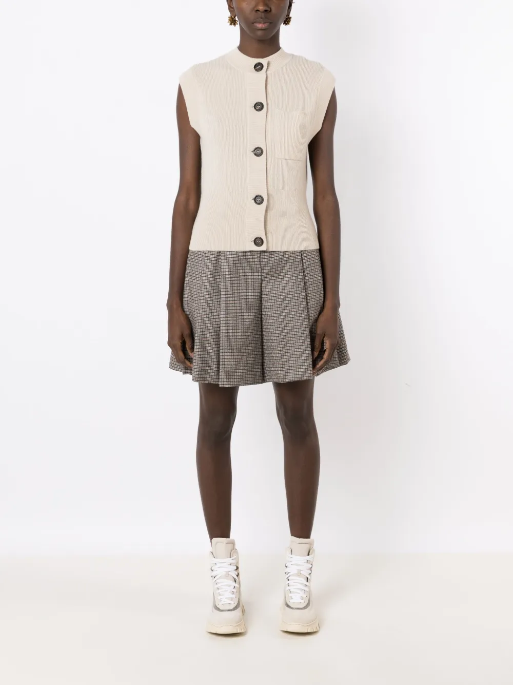 Brunello Cucinelli check-print pleated shorts | Tailored Shorts | Image 2