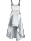 Cynthia Rowley satin-finish high-low midi dress - Silver