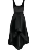 Cynthia Rowley satin-finish high-low midi dress - Black