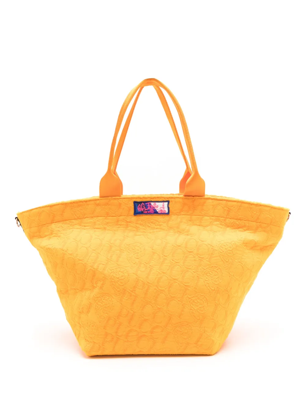 large logo-jacquard tote bag