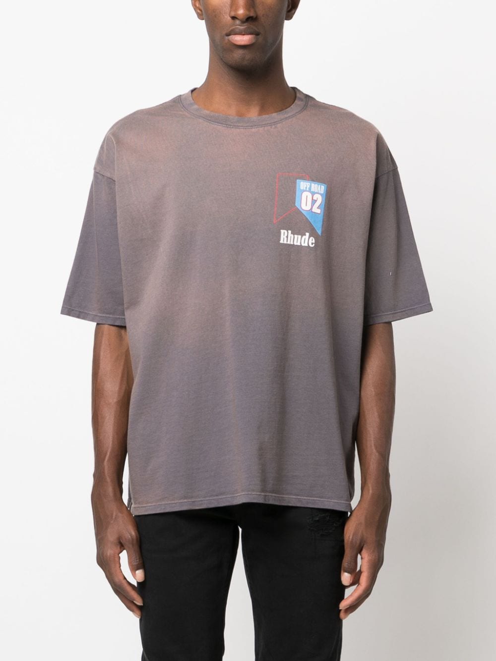 RHUDE O2 Off-Road Print Cotton T-shirt - Farfetch