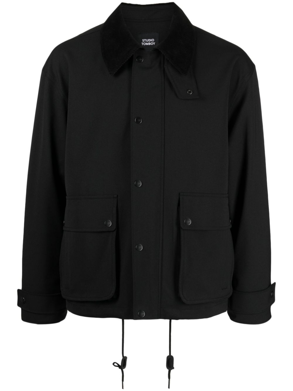 STUDIO TOMBOY corduroy-collar bomber jacket – Black