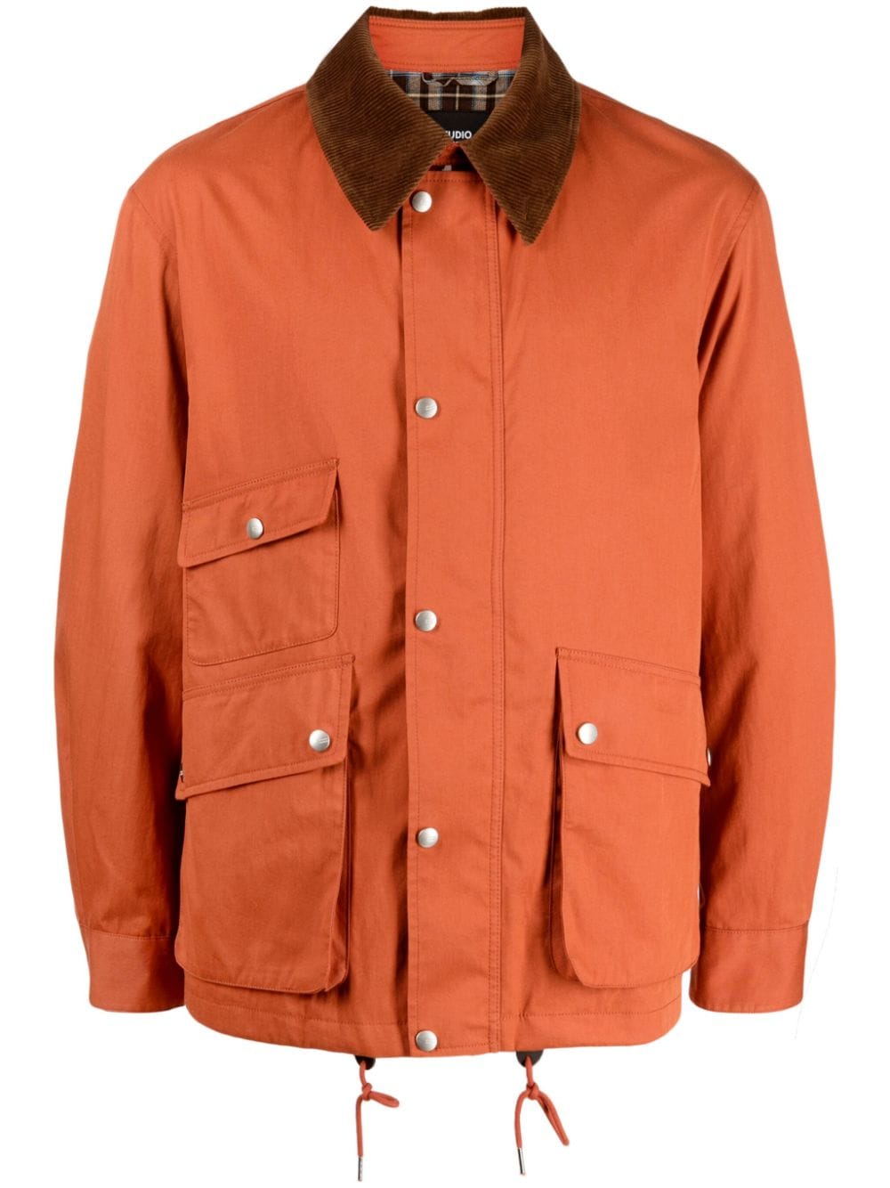 STUDIO TOMBOY long-sleeve press-stud shirt jacket - Orange