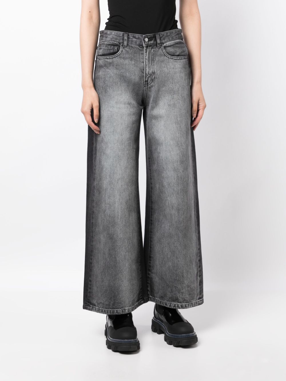 JNBY panelled wide-leg jeans Women