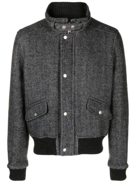 MARANT press-stud high-neck bomber jacket