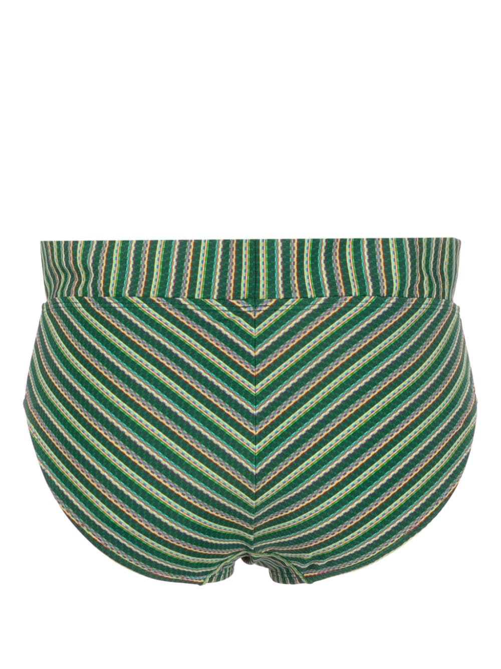 Shop Marlies Dekkers Holi Vintage Striped Bikini Bottoms In Grün